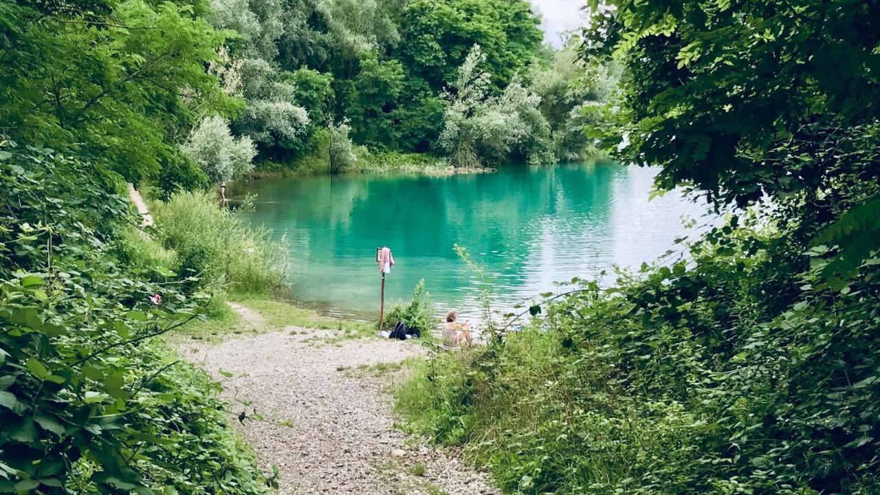 Schlafen unterm Sternenhimmel am Baggersee Steinenstadt Neuenburg am Rhein Exterior foto